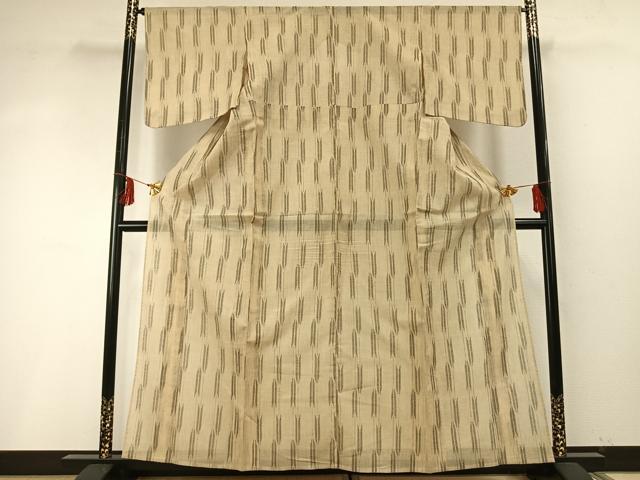平和屋着物＊夏物 紗紬 矢羽文 正絹 逸品 AABF5749fy