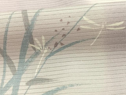 平和屋着物＊夏物 小紋 絽 手描き 市松勝虫文様 暈し染め 正絹 逸品 AABF5751fy