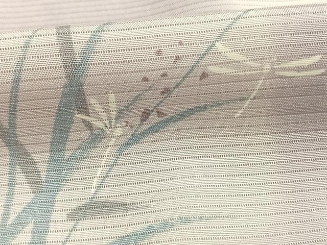 平和屋着物＊夏物 小紋 絽 手描き 市松勝虫文様 暈し染め 正絹 逸品 AABF5751fy