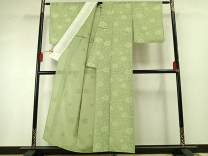 平和屋着物＊夏物 小紋 紗 花唐草文 正絹 逸品 AABF5753fy