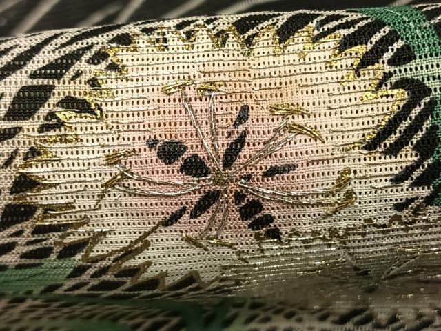 平和屋着物＊夏物 黒留袖 絽 手描き 草花文 金銀糸 金銀彩 正絹 逸品 AABF5767fy