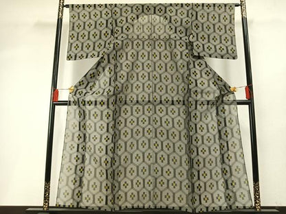 平和屋着物＊夏物 本場琉球絣 夏琉球 正絹 逸品 AABF5768fy