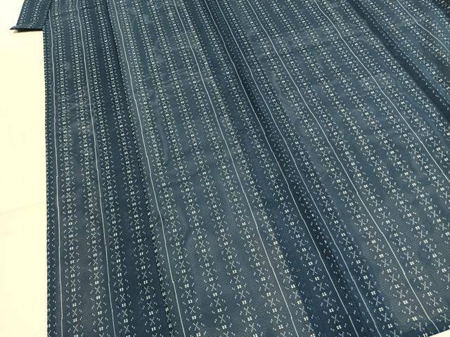 平和屋着物＊夏物 小紋 絽 間道 洗える着物 未使用 AABF5769fy