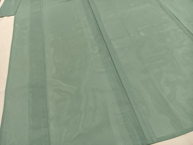 平和屋着物＊夏物 色無地 絽 錆青磁色 洗える着物 AABF5770fy