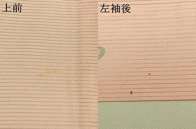 平和屋着物＊夏物 小紋 絽 手描き 草花文 洗える着物 AABF5771fy