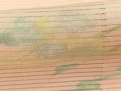 平和屋着物＊夏物 小紋 絽 手描き 草花文 洗える着物 AABF5771fy
