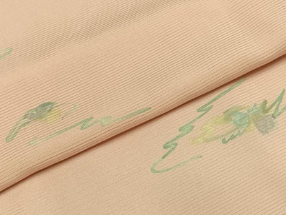 平和屋着物＊夏物 小紋 絽 手描き 草花文 洗える着物 AABF5771fy