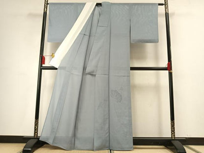 平和屋着物＊夏物 色留袖 絽 草花地紋 秘色色 正絹 逸品 未使用 AABF5775fy