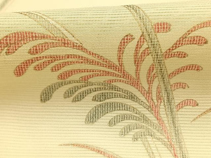 平和屋着物＊夏物 小紋 絽 草葉文 金彩 正絹 逸品 AABF5777fy
