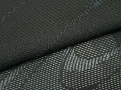 平和屋着物＊夏物 小紋 絽 流水文 黒地 正絹 逸品 AABF5778fy