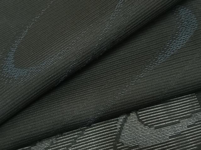 平和屋着物＊夏物 小紋 絽 流水文 黒地 正絹 逸品 AABF5778fy
