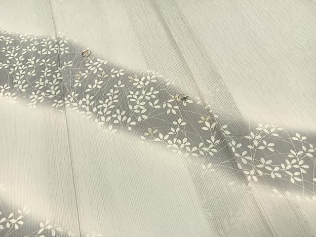 平和屋着物＊夏物 訪問着 縦絽 刺繍 萩文 銀糸 金彩 正絹 逸品 AABF5783fy