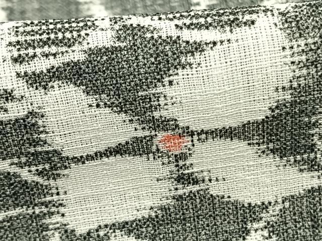平和屋着物＊夏物 小紋 紗 草花文 洗える着物 AABF5787fy