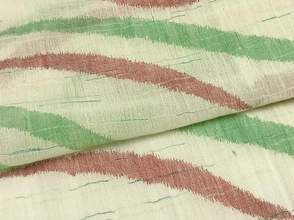 平和屋着物＊夏物 小千谷ちぢみ 流水文 麻 逸品 AABF5788fy