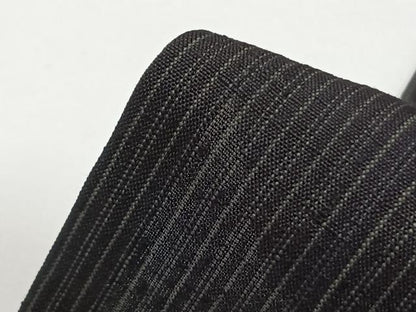 平和屋着物＊夏物　紗紬　縞　黒地　正絹　逸品　AABF5791fy