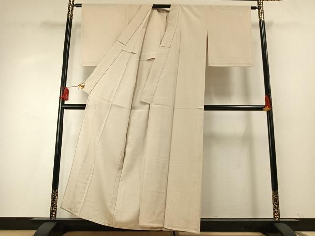 平和屋着物▽本塩沢　単衣　蚊絣　正絹　逸品　未使用　AABF5792fy
