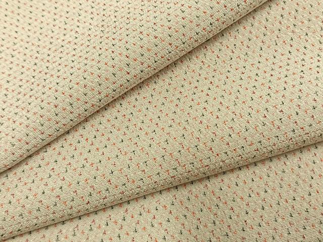 平和屋着物▽本塩沢　単衣　蚊絣　正絹　逸品　未使用　AABF5792fy