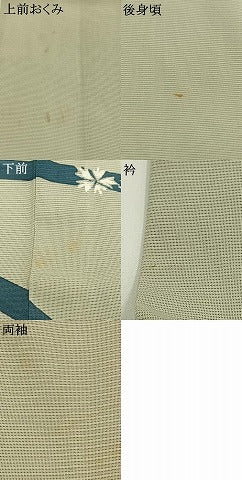 平和屋着物＊夏物 訪問着 絽 熨斗花文 銀彩 正絹 逸品 AABF5794fy