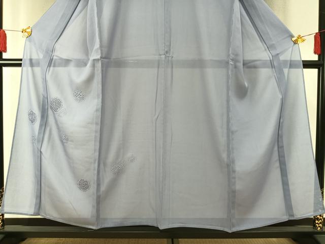 平和屋着物＊夏物　無地絵羽訪問着　絽　雪輪花地紋　藤鼠色　正絹　逸品　未使用　AABF5796fy