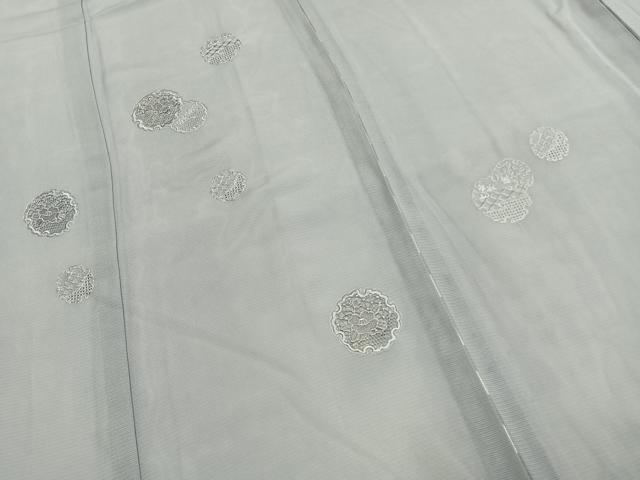 平和屋着物＊夏物　無地絵羽訪問着　絽　雪輪花地紋　藤鼠色　正絹　逸品　未使用　AABF5796fy