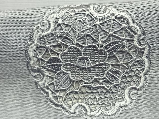 平和屋着物＊夏物　無地絵羽訪問着　絽　雪輪花地紋　藤鼠色　正絹　逸品　未使用　AABF5796fy