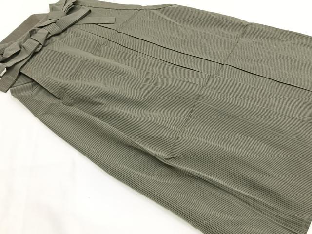 平和屋着物＊夏物 男性 行灯袴 絽 縞 正絹 逸品 AABF5798fy