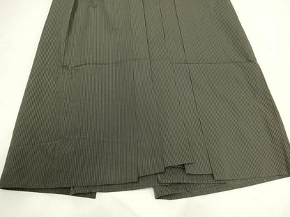 平和屋着物＊夏物 男性 行灯袴 絽 縞 正絹 逸品 AABF5798fy