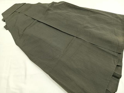 平和屋着物＊夏物 男性 行灯袴 絽 縞 正絹 逸品 AABF5798fy