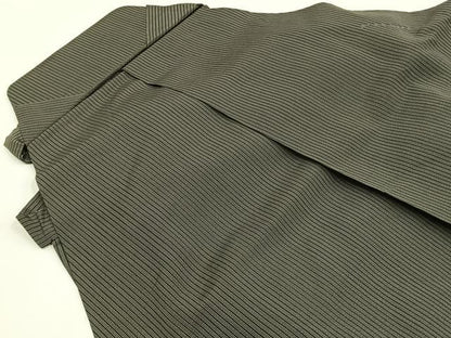 平和屋着物＊夏物 男性 行灯袴 絽 縞 正絹 逸品 AABF5798fy
