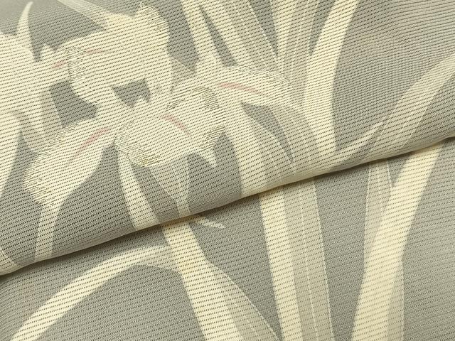 平和屋着物＊夏物 訪問着 絽 草花文 銀糸 正絹 逸品 AABF5799fy