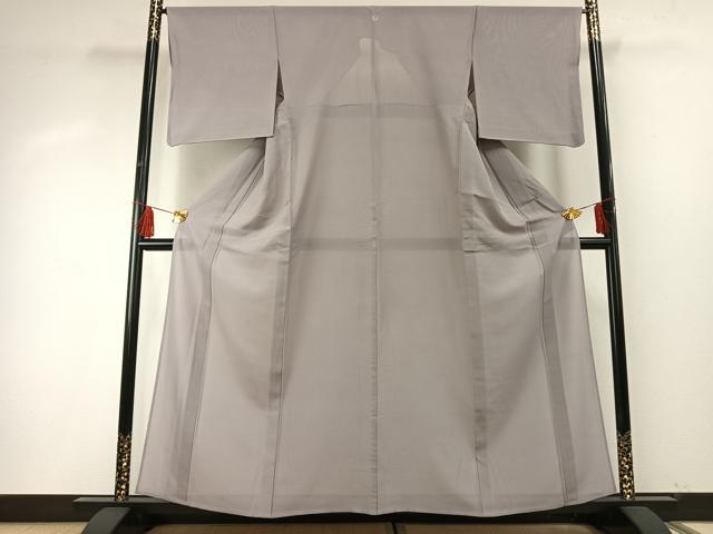 平和屋着物＊夏物 色無地 絽 薄梅鼠色 正絹 逸品 AABF5802fy