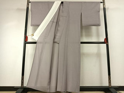 平和屋着物＊夏物 色無地 絽 薄梅鼠色 正絹 逸品 AABF5802fy