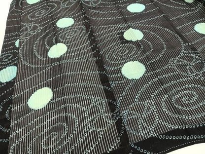 平和屋着物＊夏物　男性　長襦袢　縦絽　丸文　正絹　逸品　AABF5803fy