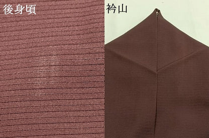 平和屋着物＊夏物 色無地 絽 紫鳶色 正絹 逸品 AABF5805fy