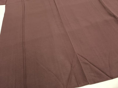平和屋着物＊夏物 色無地 絽 紫鳶色 正絹 逸品 AABF5805fy