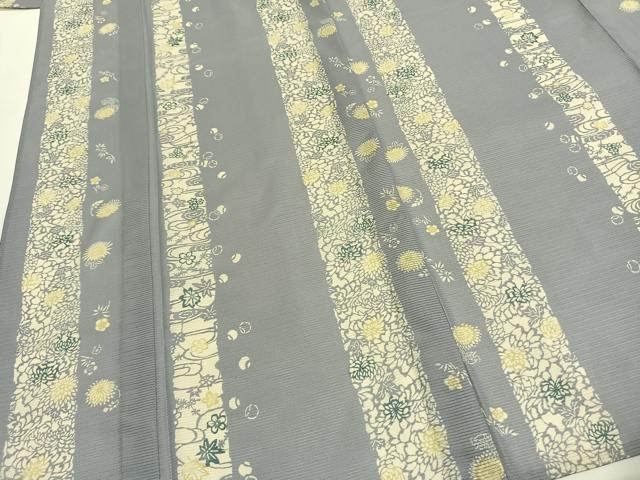平和屋着物＊夏物 小紋 絽 型染め 花間道 洗える着物 AABF5806fy