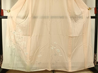 平和屋着物＊夏物 訪問着 絽 草花文 暈し染め 正絹 逸品 AABF5807fy