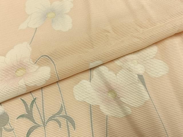 平和屋着物＊夏物 訪問着 絽 草花文 暈し染め 正絹 逸品 AABF5807fy