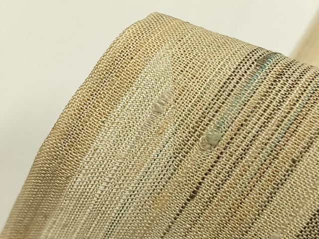 平和屋着物＊夏物 生紬 変わり縞 正絹 逸品 AABF5808fy