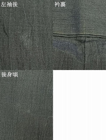 平和屋着物＊夏物 男性 小千谷ちぢみ 青褐色 麻 逸品 AABF5809fy