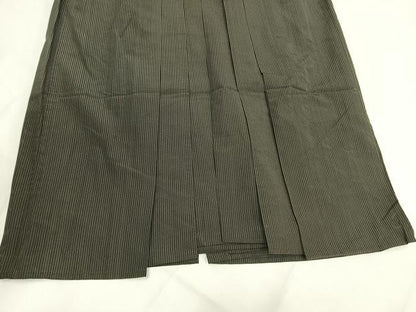 平和屋着物＊夏物 男性 行灯袴 絽 縞 正絹 逸品 AABF5811fy