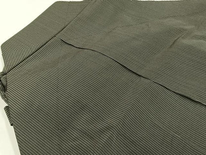 平和屋着物＊夏物 男性 行灯袴 絽 縞 正絹 逸品 AABF5811fy