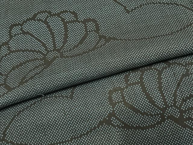 平和屋着物＊夏物 本場大島紬 夏大島 7マルキ 雲取り花文 正絹 逸品 AABF5816fy