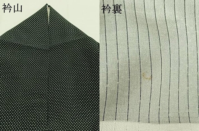 平和屋着物＊夏物 本場大島紬 夏大島 十字絣 黒地 正絹 逸品 AABF5817fy