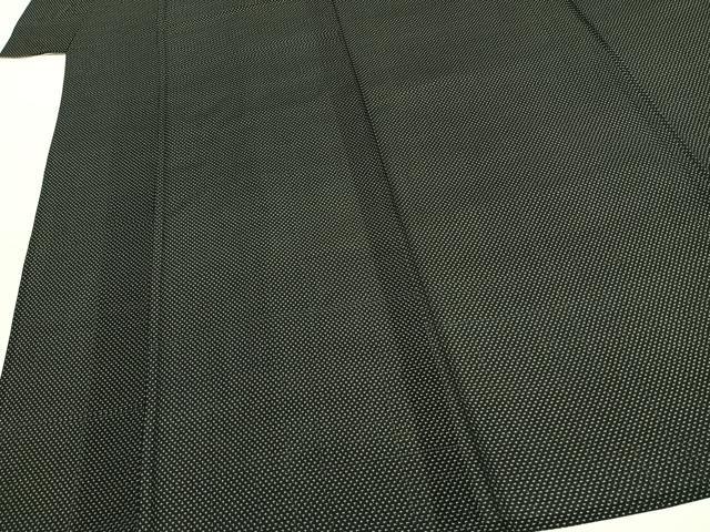 平和屋着物＊夏物 本場大島紬 夏大島 十字絣 黒地 正絹 逸品 AABF5817fy