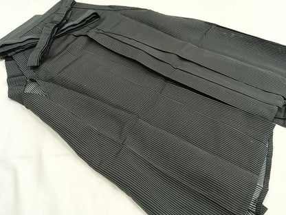 平和屋着物＊夏物 男性 行灯袴 絽 縞 正絹 逸品 AABF5819fy
