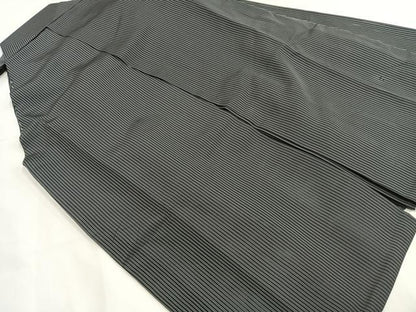 平和屋着物＊夏物 男性 行灯袴 絽 縞 正絹 逸品 AABF5819fy