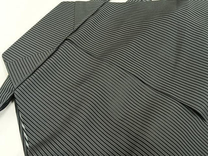 平和屋着物＊夏物 男性 行灯袴 絽 縞 正絹 逸品 AABF5819fy