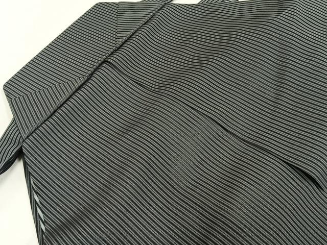 平和屋着物＊夏物 男性 行灯袴 絽 縞 正絹 逸品 AABF5819fy