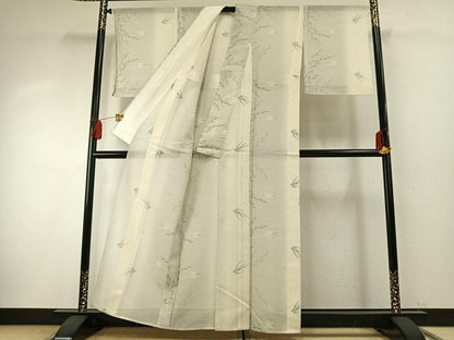 平和屋着物＊夏物 本場大島紬 夏大島 白大島 9マルキ 燕 正絹 逸品 AABF5821fy